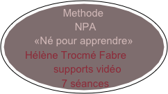 Methode      
                  NPA
         «Né pour apprendre»
      Hélène Trocmé Fabre
           supports vidéo 
 7 séances


